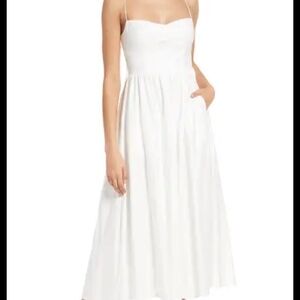 Reformation Vinny Dress, White, Size 12